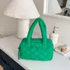 Bolso tote de patrón de rombos transfronterizo, bolso de nylon con forma de nube casual y moderno para mujer, un bolso cuadrado pequeño de estilo coreano de nicho y moderno para otoño/invierno