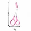 Tijeras de Punta de Acero Inoxidable para Recortar Cejas, Tijeras de Punta Redonda para Vello Nasal, Tijeras Pequeñas, Empaquetadas Individualmente, Gadgets de Belleza al Por Mayor con Peine para Cejas