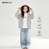 Abrigo para Niña Otoño 2026 Nueva Moda Ropa Infantil Moda Niña Exterior con Capucha Versátil Casual Top Conjunto de Otoño para Niña