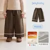 [Novo 2 itens 15% de desconto] Calças Jerry para Bebês Meninas Quentes com Plus Veludo Calças Infantis de Perna Larga Casuais Roupas de Outono para Bebês