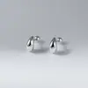 Brincos de Tarraxa Nalan S925 Prata Esterlina Superfície Lisa Gota d'Água Costelado Exquisitos Simples Estilo Ins Design de Nicho Brincos M08540
