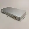 Caja metálica rectangular, caja de almacenamiento para papelería, caja de pintura para manualidades, accesorios para estuche con tapa abatible