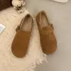 Zapatos casuales todo incluido para mujer, para usar al aire libre, retro, versátiles, nuevos otoño/invierno 2026, casuales, perezosos, de meter, zapatos casuales de cuero suave