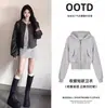Falda de Lana Gris para Mujer, Nuevo Estilo Otoño e Invierno, Falda Corta de Línea A Adelgazante, Corte Ajustado, Moda Femenina Tendencia, Falda Bodycon Estilo Coreano para Invierno