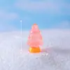 Decoraciones para árboles de Navidad en miniatura de comercio electrónico transfronterizo, accesorios de escena de nieve, artesanías de resina y figuras que brillan en la oscuridad