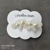 Nueva horquilla de perla para niña, pinza de pico de pato, pinza para el cabello rota, pinza de perla de una palabra, accesorios para el cabello, tamaño de barrido, regalo de empuje
