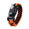 Equipamento de camping ao ar livre corda de guarda-chuva de sete núcleos pulseira bússola apito de sobrevivência pulseira trançada atacado no local