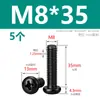 Tornillos M2M3M4M5M6M8 Negros de Acero Inoxidable 304, Tornillos de Cabeza Redonda Phillips, Tornillos para Máquina de Cabeza Plana Zincados Negros