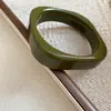 Pulsera redonda geométrica de resina con degradado transfronterizo europea y americana, sensación de nicho de alta gama, joyería vintage simple y única para mujer