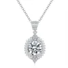 Tiktok live popular 3 Quilates partículas grandes imitación importado americano color D diamante de alto carbono traje anillo colgante traje femenino