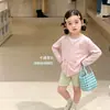 Cardigã de manga comprida com proteção solar para meninas, com laço, peça externa leve para verão e primavera, roupas infantis, top de bebê
