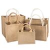 Bolsa de Lino Artística de Mano Estilo Ins Bolsa de Lino de Moda Geométrica Personalizada en Stock Bolsa Vintage Personalizada