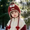 Gorro de Invierno para Niños con Protección para las Orejas, Engrosado y Cálido, Tejido a Mano a Prueba de Viento Estilo Coreano Gorro de Bebé para Niños