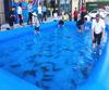 Piscina inflable para jardín de infantes, piscina infantil, parque acuático inflable, cuerpo inteligente, pesca, familia, máquina de espuma al aire libre