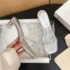 Em Estoque para Entrega Imediata~ Sapatos de Salto Alto, Novo Estilo de Verão, Versáteis e Confortáveis, com Toque Macio, Sandálias Elegantes de Salto Médio, Chinelos Femininos