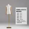 Mannequin Feminino de Meio Corpo com Cobertura de Tecido, Adereço de Exibição com Membros Móveis para Vitrine de Loja de Roupas