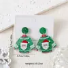 Europa e Estados Unidos brincos de Natal transfronteiriços brincos fofos brincos fofos árvore de Natal floco de neve mulheres moda jóias fornecimento por atacado