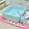 Arenero grande, anti-derrames, inodoro para gatos semi-cerrado, arenero rectangular engrosado para gatos, caja para limpieza de desechos de gatos