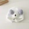 Nuevo Gorro Lindo para Bebé de Otoño e Invierno Estilo Coreano Cálido y a Prueba de Frío Gorro con Protección para las Orejas Suave para Bebé Doble Bola Suave y Ceroso Gorro de Oso