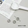 Flor de proa forma de corazón cruz antigua plata con cuentas pulsera collar accesorios material