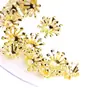 Accesorios para Joyería DIY Núcleo de Flor Metálico de 14 mm Estambres de Flor Material para Ensartar Flores Abanico Redondo Accesorios para Ropa y Muñecas Xiuhe