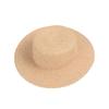 Sombrero de rafia de ala plana para mujer, base para sombrero, primavera y verano, sombrero de ala plana para el sol, sombrero de sol casual versátil, para hacer tú mismo