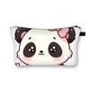 Nueva Bolsa de Cosméticos Estudiante de Panda Rojo para Niños, Bolsa de Cosméticos Linda de Gama Alta, Bolsa de Artículos de Tocador Portátil para Niñas, Nicho