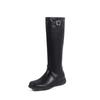 Sola Esportiva Mais Confortável Tubo Ajustável Fivela de Cinto Botas de Cavaleiro Outono e Inverno 2025 Bico Redondo Salto Médio Botas de Cano Alto para Mulheres