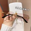 Nuevas Gafas de Sol Cuadradas Sin Marco Sensación Visual de Alta Definición Gafas de Sol Unisex Protección Solar Gafas de Protección Solar Versátiles