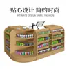 Estante de Almacenamiento para Cigarrillos de Estructura Acero-Madera, Gabinete de Fondo Combinado para Mostrador de Caja de Cigarrillos y Alcohol, Exhibidor de Estante para Cigarrillos de Tienda de Conveniencia