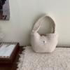 Bolsa de Mão Estilo Coreano Ins Pequena para Mulheres Bolsa de Lã Tricotada Bolsa Clutch Bolsa para Fones de Ouvido Outono e Inverno