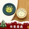 Sello de Cera Exquisito Mini de Cabeza de Cobre de 15 mm para Diarios, Regalo, Navidad, Sello de Cera Pequeño y Lindo