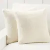 Funda de Cojín Decorativa de Felpa de Lana de Cordero Nórdica para Sofá de Sala de Estar Cojín Cruzado Moderno Simple Suave para Mesita de Noche Cintura