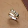 Anillo para Hombres Mayores Apertura Ajustable Hip-Hop Diseño de Nicho Marca de Moda Fría Anillo Anillo para Dedo de Comida