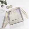 Bolsas de Algodão e Linho com Cordão, Bolsas com Cordão com Logo para Lembrancinhas, Sacos de Pano para Armazenamento de Anéis, Bolsas de Algodão com Cordão para Armazenamento de Presentes e Joias