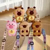 Bolsa Transversal Infantil Desenho Capivara Bolsa de Silicone Feminina Porta-Moedas Armazenamento Bolsa Mini de Ombro Único Atacado