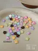 Accesorios para uñas con diseño de flor de cinco pétalos en degradado multicolor, flores pequeñas tridimensionales en degradado fresco estilo pastoral, accesorios para uñas DIY al por mayor