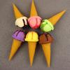 Pastel de frutas de simulación, modelo de vaso de papel, pastel triangular, comida, pan, armario de cocina, juguete, comida, bola de masa, plato de decoración