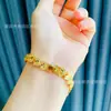 Pulsera de Corazón para Mujer de Cobre Chapado en Oro Pulsera con Forma de Corazón Estilo Cadena de Reloj Tailandesa Hebilla Joyería Suministro en Vivo Venta al por Mayor