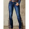 Jeans feminino HME Europeu e Americano, marca da moda trendy, corte slim fit estilo americano, calça jeans flare que valoriza o corpo e é estilosa, transfronteiriço