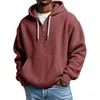 2025 Nuevo Estilo Caliente de Amazon Sudadera con Capucha para Hombre Sudadera con Cremallera de Doble Capucha Estampada en 3D para Hombre--Waffle