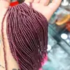 Cuentas redondas pequeñas de granate natural de 2 mm, cuentas sueltas, gema de Mozambique para pulsera, collar, iy accesorios de joyería al por mayor