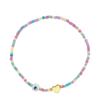 Amazon Color Cuentas de Flores Cuentas Amistad Pareja Mal de Ojo Pulsera Hecha a Mano Lazo Pulsera Cruz
