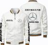 Bell Sports jaqueta de motocicleta de madeira casual zíper cor sólida preto fina estilo punk masculino logo de carro japonês vestuário masculino