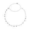 Corrente de corpo de metal estilo praia com franjas e lantejoulas, corrente nas costas halter, joia transfronteiriça europeia e americana, colar elegante