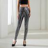 Leggings ajustados con lentejuelas de cintura alta, novedad transfronteriza para mujer, estilo europeo y americano, sexys, elásticos, ajustados, que realzan las caderas, de longitud cropped