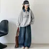 Conjunto de Moletom Infantil para Primavera e Outono Crianças 2026 Outono Novo Estiloso Gola Lapela Calça Jeans Curva Grande Infantil Conjunto de Duas Peças