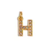 [Procesamiento Personalizado] Colgante de Acero Inoxidable con Incrustaciones de Diamantes de 26 Letras Estilo Europeo y Americano Transfronterizo para Collar y Pendientes DIY Accesorios Hechos a Mano