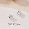 Plata de ley S925 plata lisa triángulo cuentas de plata rotas triángulo tridimensional cuentas sueltas Accesorios para pulsera de cuentas hecha a mano DIY