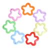 Macaron estrella de cinco puntas 30mm acrílico color sólido estrella colorida hueca ciruela llavero material colgante diy